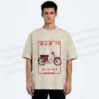 Unisex C70 Honda Super Cub Printed Washed Tee