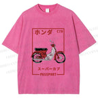 Unisex C70 Honda Super Cub Printed Washed Tee