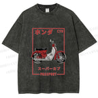 Unisex C70 Honda Super Cub Printed Washed Tee