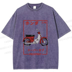 Unisex C70 Honda Super Cub Printed Washed Tee