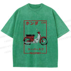 Unisex C70 Honda Super Cub Printed Washed Tee