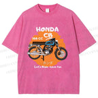 Unisex Honda CB100 Printed Washed Tee