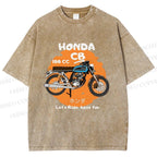 Unisex Honda CB100 Printed Washed Tee