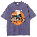 Unisex Honda CB100 Printed Washed Tee