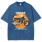 Unisex Honda CB100 Printed Washed Tee