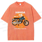 Unisex Honda CB100 Printed Washed Tee