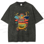 Unisex Dia de los Muertos Printed Washed Tee