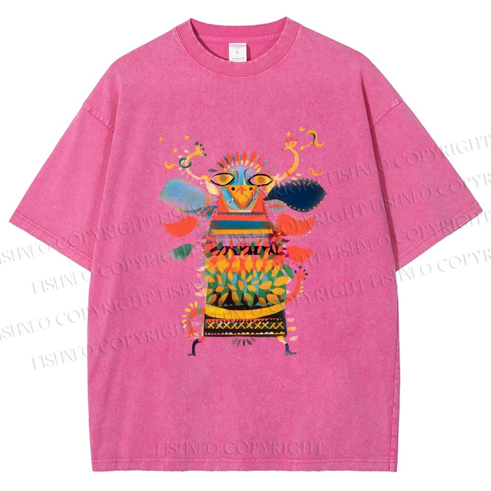 Unisex Dia de los Muertos Printed Washed Tee