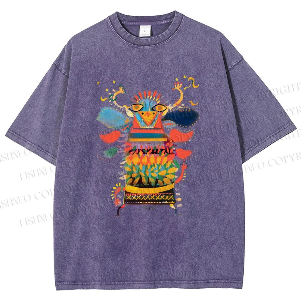 Unisex Dia de los Muertos Printed Washed Tee