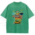 Unisex Dia de los Muertos Printed Washed Tee