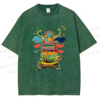 Unisex Dia de los Muertos Printed Washed Tee