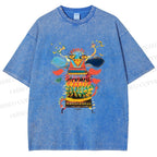 Unisex Dia de los Muertos Printed Washed Tee
