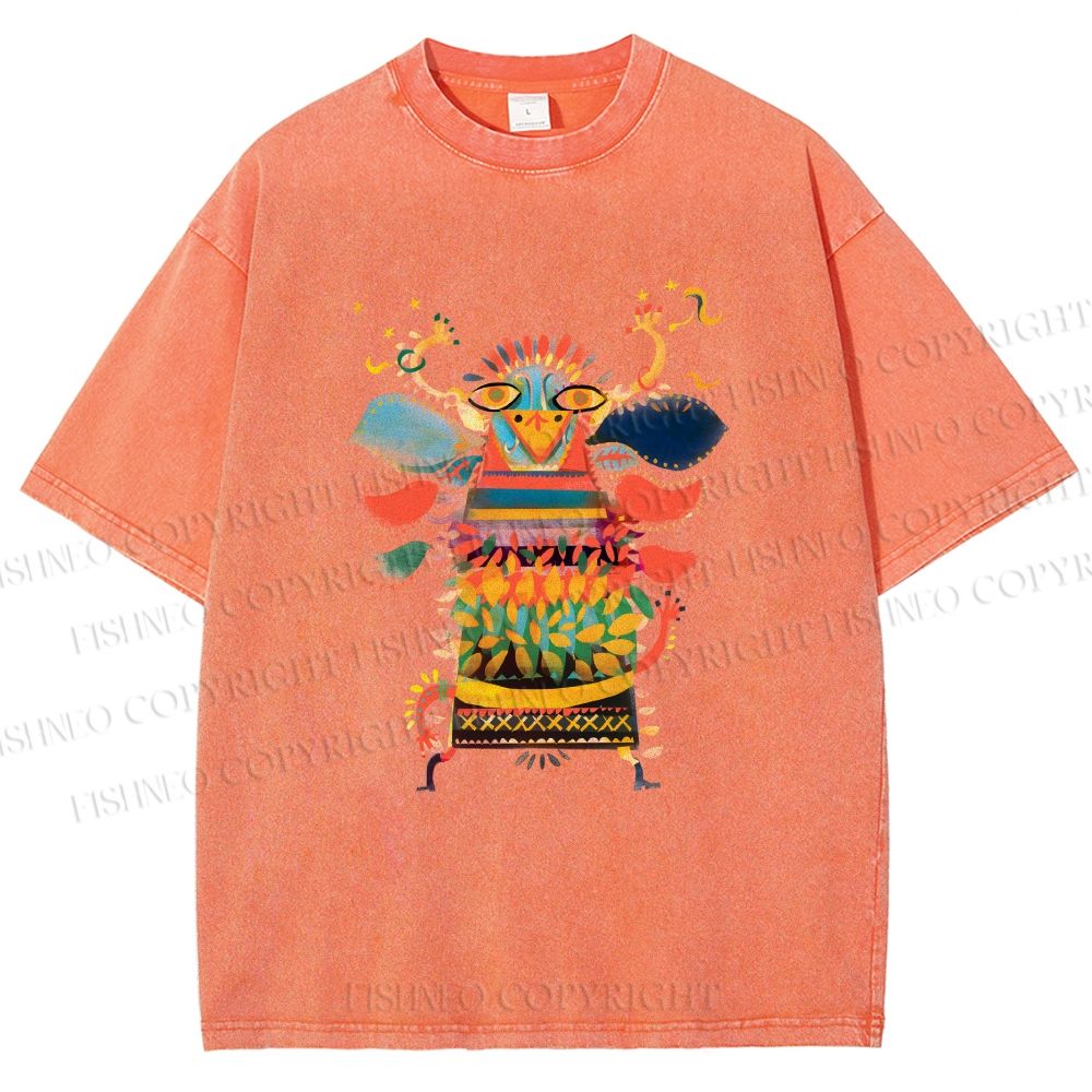 Unisex Dia de los Muertos Printed Washed Tee