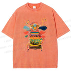 Unisex Dia de los Muertos Printed Washed Tee