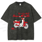 Unisex Honda Super Cub C70 Printed Washed Tee