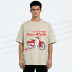 Unisex Honda Super Cub C70 Printed Washed Tee