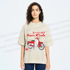 Unisex Honda Super Cub C70 Printed Washed Tee