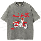 Unisex Honda Super Cub C70 Printed Washed Tee
