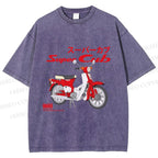 Unisex Honda Super Cub C70 Printed Washed Tee