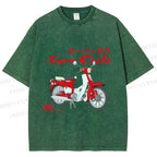 Unisex Honda Super Cub C70 Printed Washed Tee