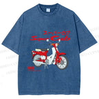 Unisex Honda Super Cub C70 Printed Washed Tee