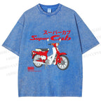 Unisex Honda Super Cub C70 Printed Washed Tee