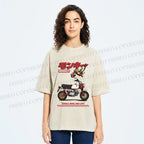 Unisex Honda Monkey Printed Washed Tee