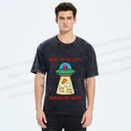 Unisex Here For the Cats Humans are Weird Printed Washed Tee