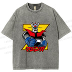 Unisex Mazinger Grendizer Printed Washed Tee