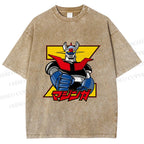Unisex Mazinger Grendizer Printed Washed Tee