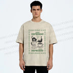 Unisex More Espresso Less Depresso Printed Washed Tee