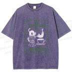 Unisex More Espresso Less Depresso Printed Washed Tee