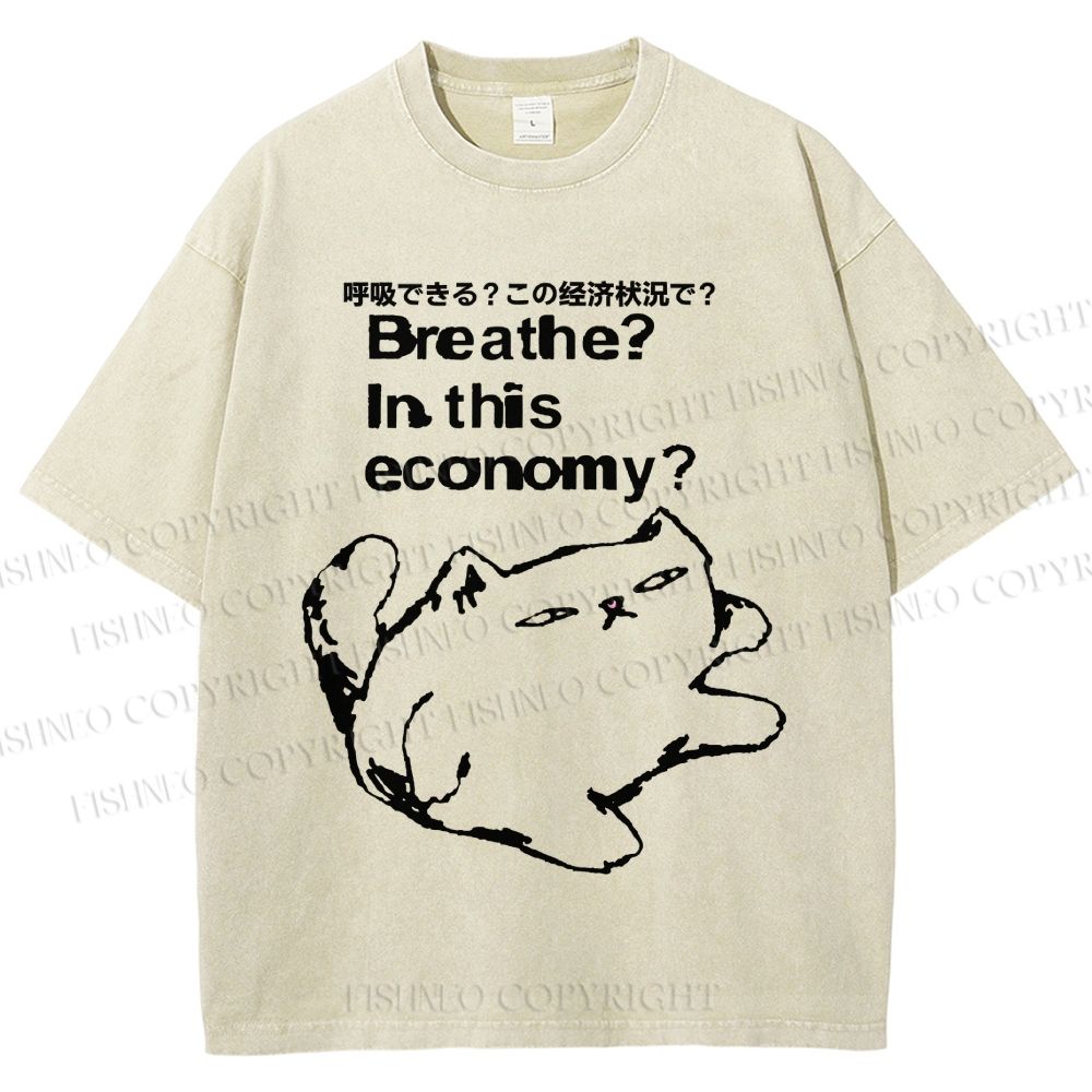 Cat Can't Breathe Vintage Washed T-shirt