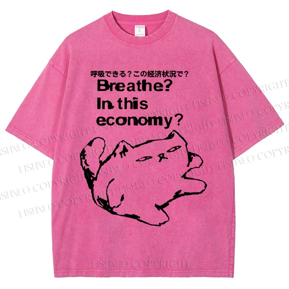 Cat Can't Breathe Vintage Washed T-shirt