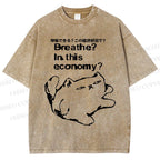 Cat Can't Breathe Vintage Washed T-shirt