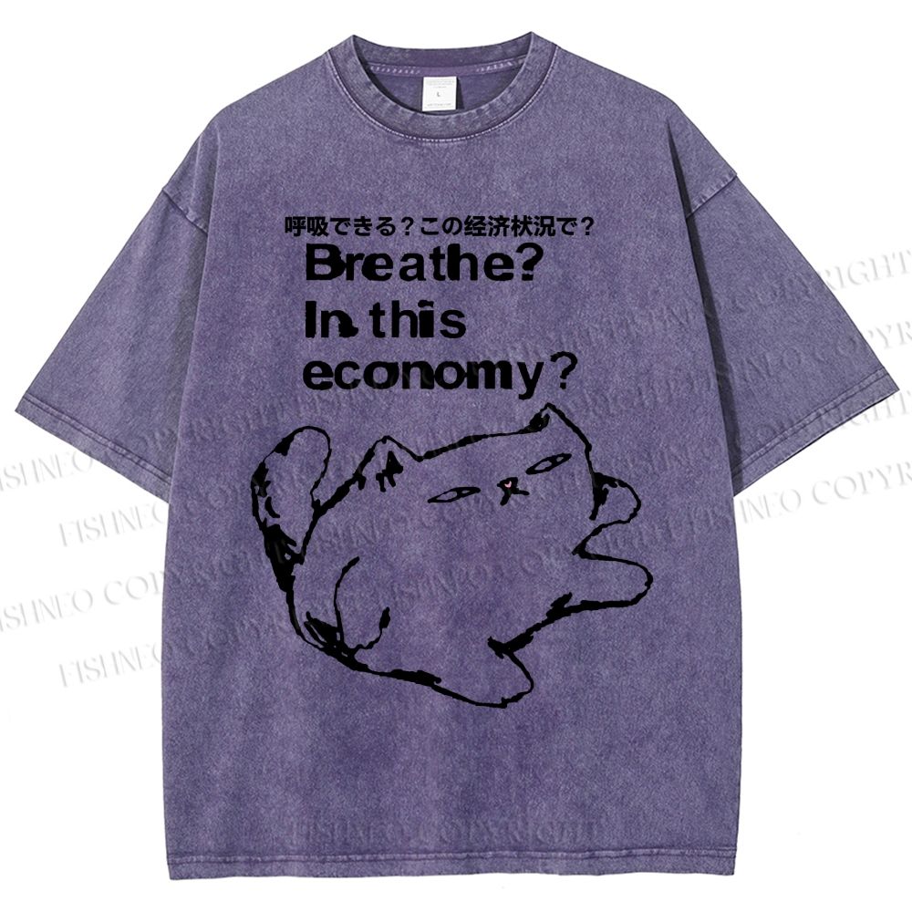 Cat Can't Breathe Vintage Washed T-shirt