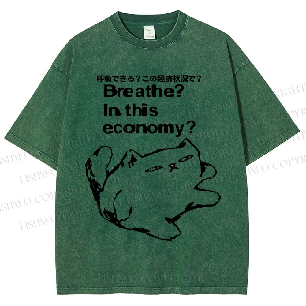 Cat Can't Breathe Vintage Washed T-shirt