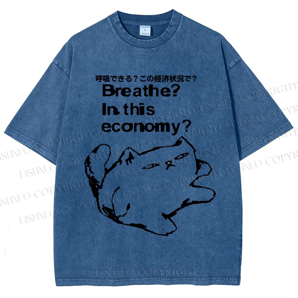 Cat Can't Breathe Vintage Washed T-shirt