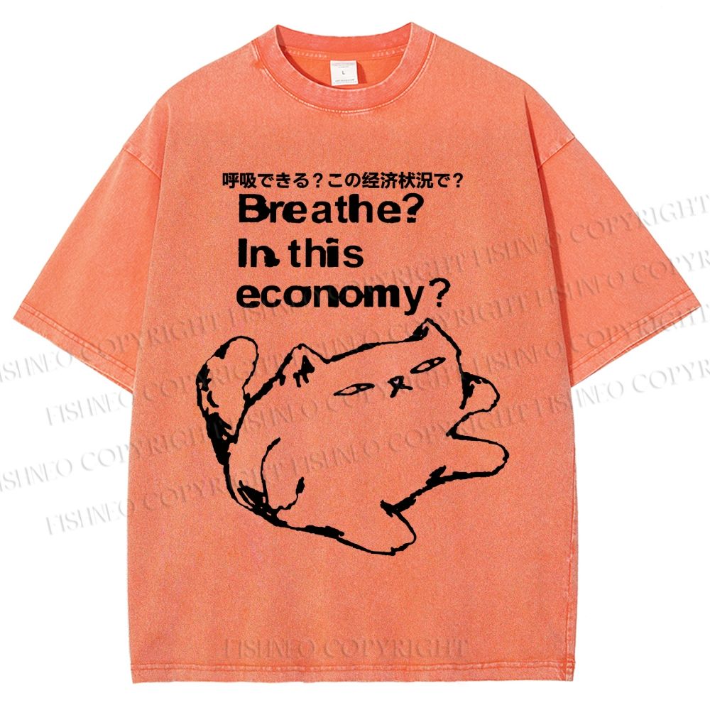 Cat Can't Breathe Vintage Washed T-shirt