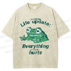 Life Update Harts Frog Vintage Washed T-shirt