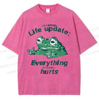 Life Update Harts Frog Vintage Washed T-shirt