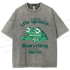 Life Update Harts Frog Vintage Washed T-shirt