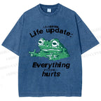 Life Update Harts Frog Vintage Washed T-shirt