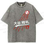 Shohei Ohtani Baseball Vintage Wash Japanese Design T-Shirt