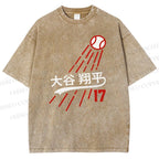 Shohei Ohtani Baseball Vintage Wash Japanese Design T-Shirt