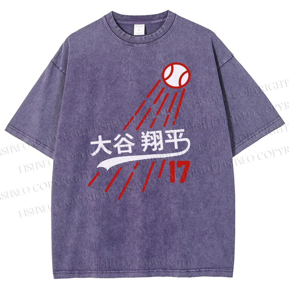 Shohei Ohtani Baseball Vintage Wash Japanese Design T-Shirt