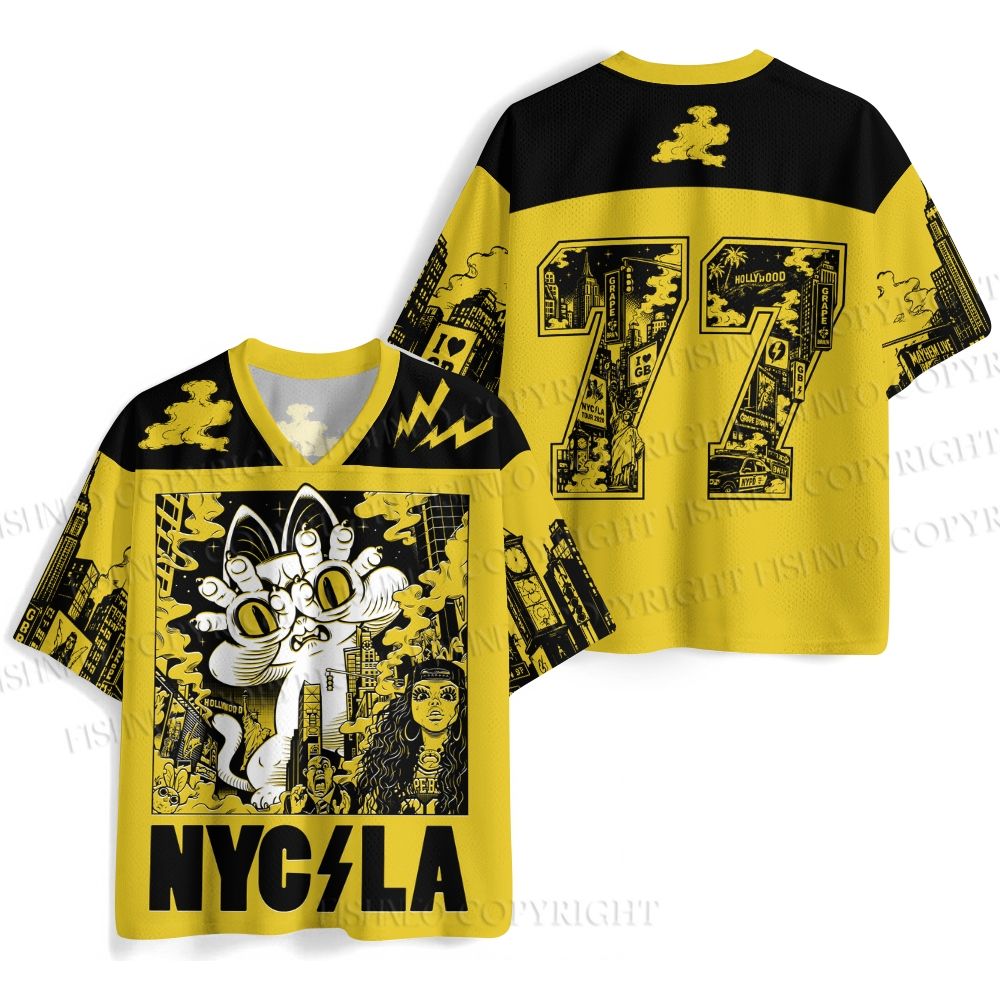 Giant Cat Monster in City Jersey Shirts