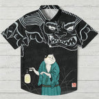 The Demon Cat Carrying A Lantern Hawaiian Shirt
