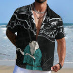 The Demon Cat Carrying A Lantern Hawaiian Shirt