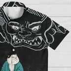 The Demon Cat Carrying A Lantern Hawaiian Shirt